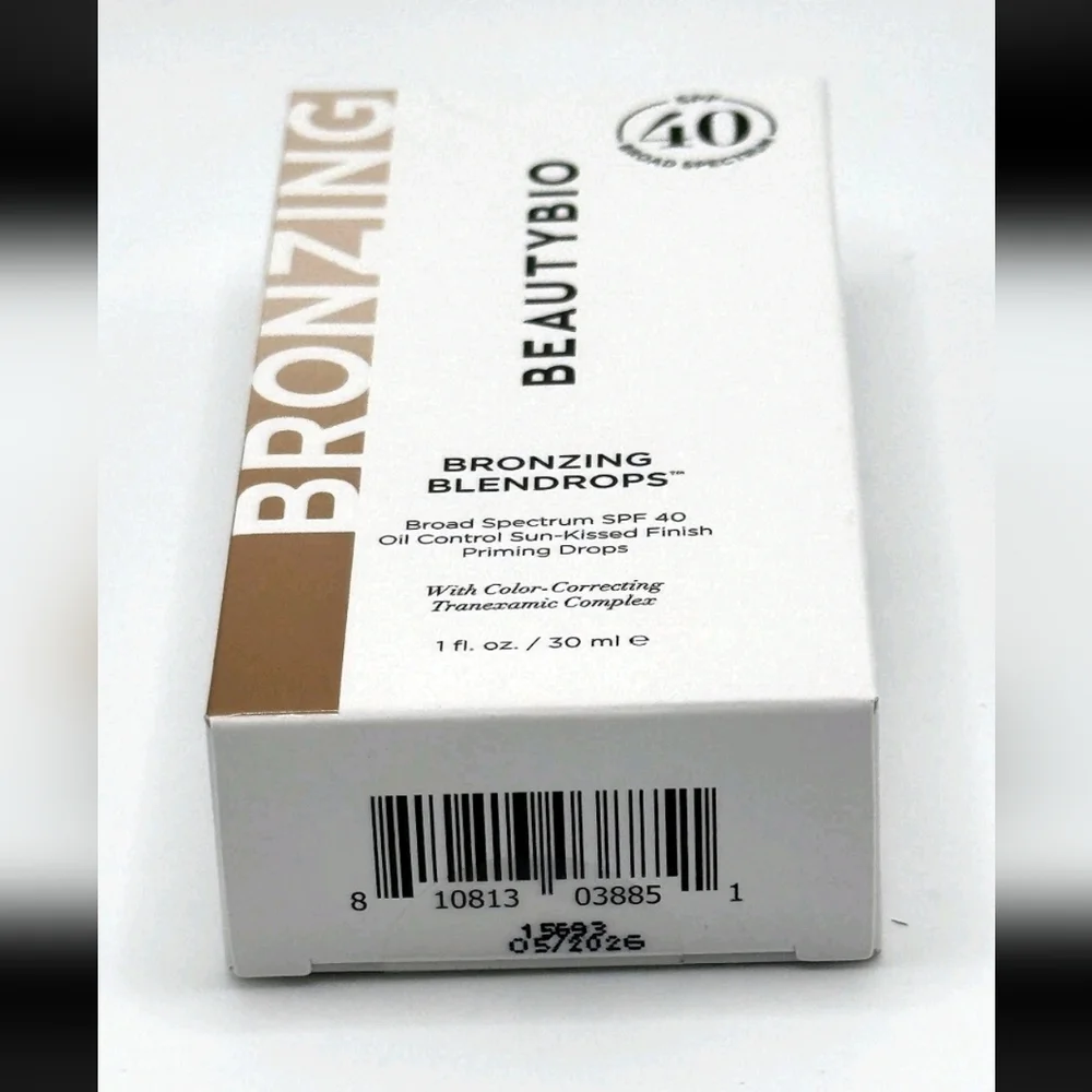 NiB BeautyBio Bronzing BLENDROPS Broad Spectrum SPF 40 Oil-Control Priming Drops